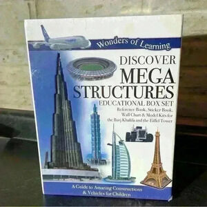 NEW WONDERS OF LEARNING Discover Mega Structures Education Set Model Kit Book